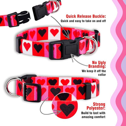Native Pup Valentine’s Dog Collar- Valentines Day Pet Collars- Valentine Girly - Image 4