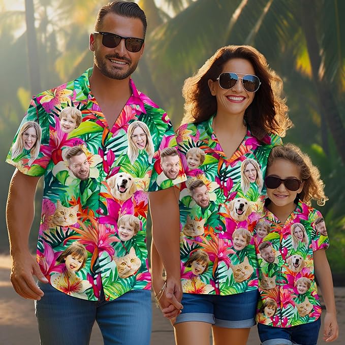 Custom Hawaiian Shirt with Face Photo Picture - Image 3