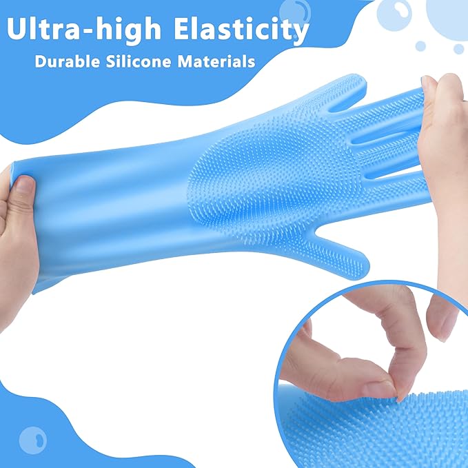 Pet Grooming Gloves—Heat Resistant Dog Washing Gloves - Image 5