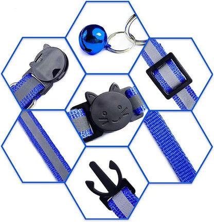 4 Pcs Cat Collars with Bell, Breakaway & Reflective, 4 Colors, 7-12 Inch - Image 5