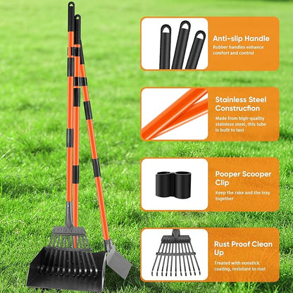 Pooper Scooper, Extra Large Long Handle Dog Pooper Scooper - Image 4