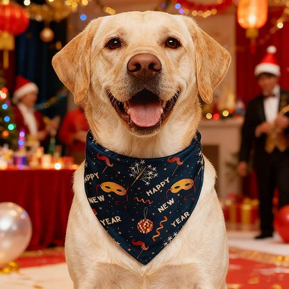 Happy New Year Dog Bandanas - Image 5