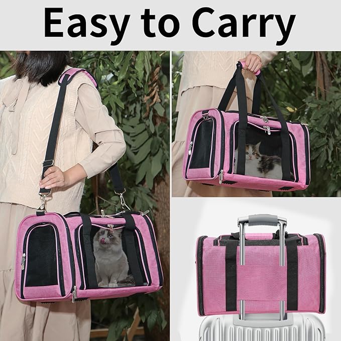 Soft-Sided Cat/Dog/Pet Carrier, Collapsible Pets Travel Carriers - Image 6