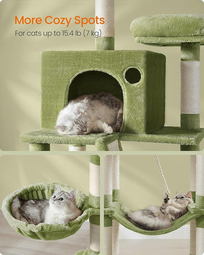 Feandrea Cat Tree, 81.1-Inch Large Cat Tower, 2 Perches, 2 Caves - Image 4
