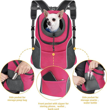 WOYYHO Pet Dog Carrier Backpack Small Dog Front Backpack Ventilated Dog Carrier - Image 4