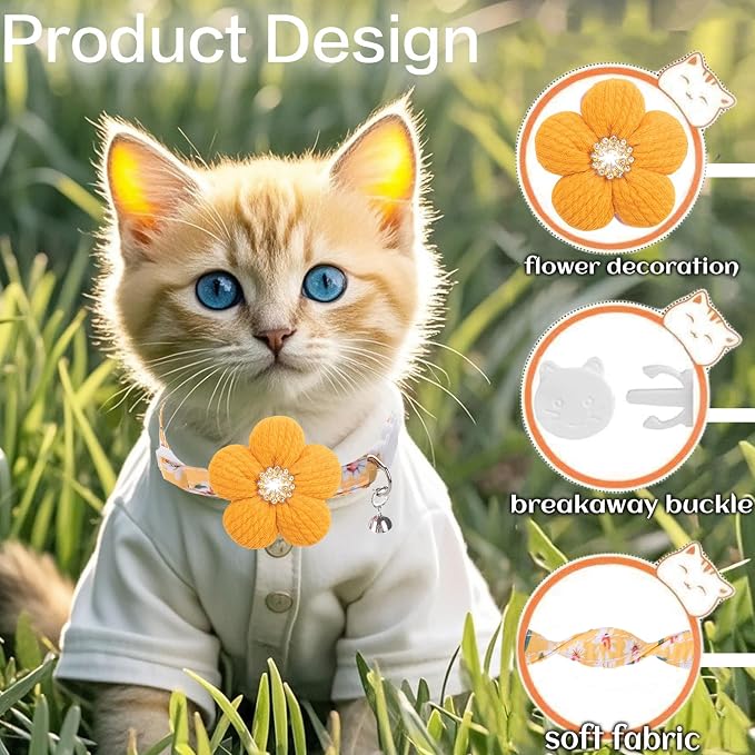 Cat Collar, HYQHYX Breakaway Kitten Collar - Image 2