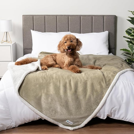 PetAmi Waterproof Dog Blanket for Queen Bed Large XL Dog Throw for Couch Cover by PetAmi