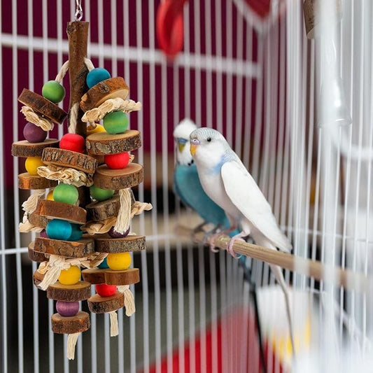 Rypet Wood Bird Chewing Toys for Cage Wall, Wooden Bird Cage Toy for Helping to - Image 2