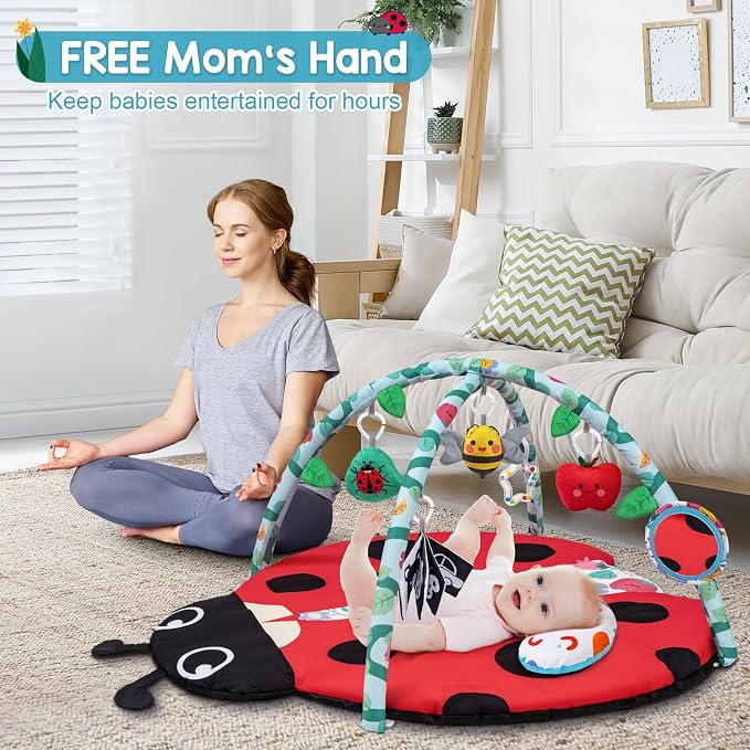 Jyusmile Baby Play Gym Mat, 8-in-1 Tummy Time Mat - Image 5