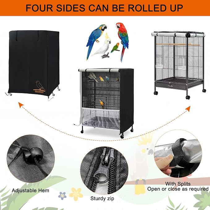 Bird Cage Cover, 600D Universal Pet Cage Cover - Image 4
