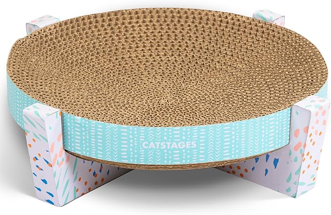 Catstages Scratch, Snuggle & Rest – 2‑in‑1 Indoor Cat Scratcher & Elevated Cat by Catstages