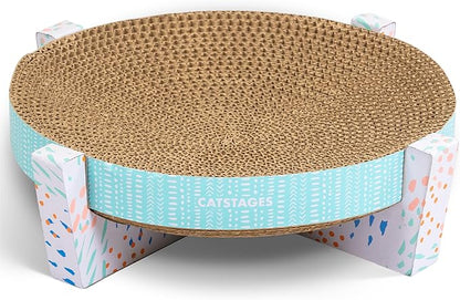 Catstages Scratch, Snuggle & Rest – 2‑in‑1 Indoor Cat Scratcher & Elevated Cat by Catstages