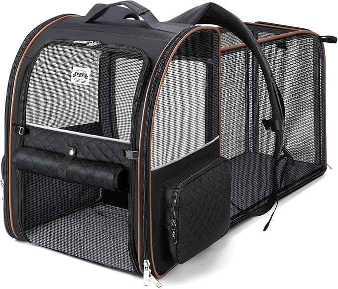 Lekebobor Large Cat Backpack Carrier Expandable Pet Carrier Backpack by LEKEBOBOR