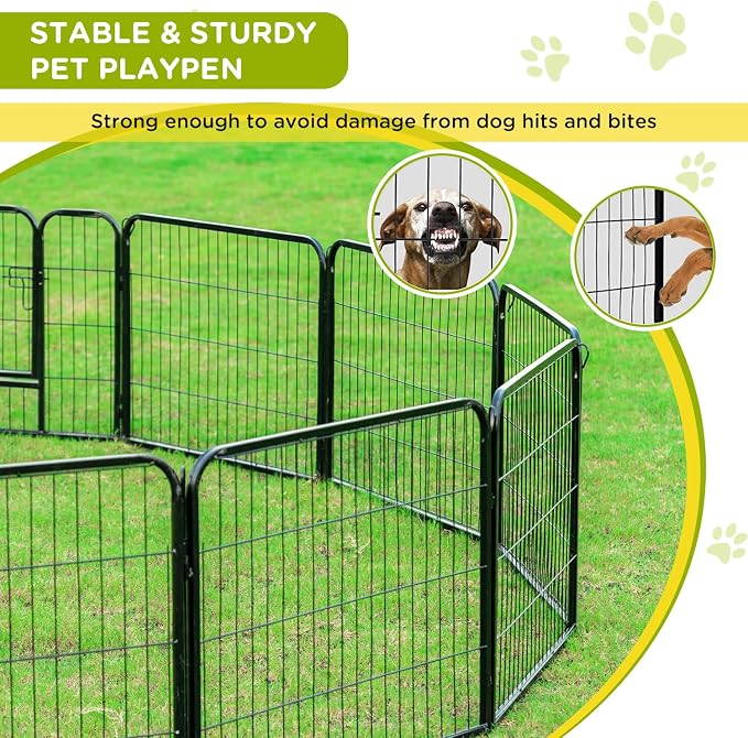 BestPet | Dog Playpen | 24 Inch, 12 Panels | Heavy Duty Metal Pet Exercise Pen - Image 7