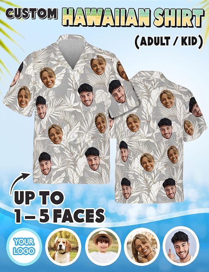 Custom Hawaiian Shirt with Face Photo Picture - Image 4