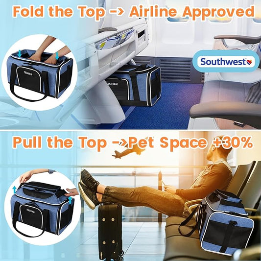 Petskd Top-Expandable Pet Carrier 18x13x9.5 Inches Southwest Airline Approved - Image 2