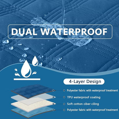 hyha Waterproof Dog Blanket, Reversible Pet Bed Blanket, Soft Sofa Couch Cover - Image 2