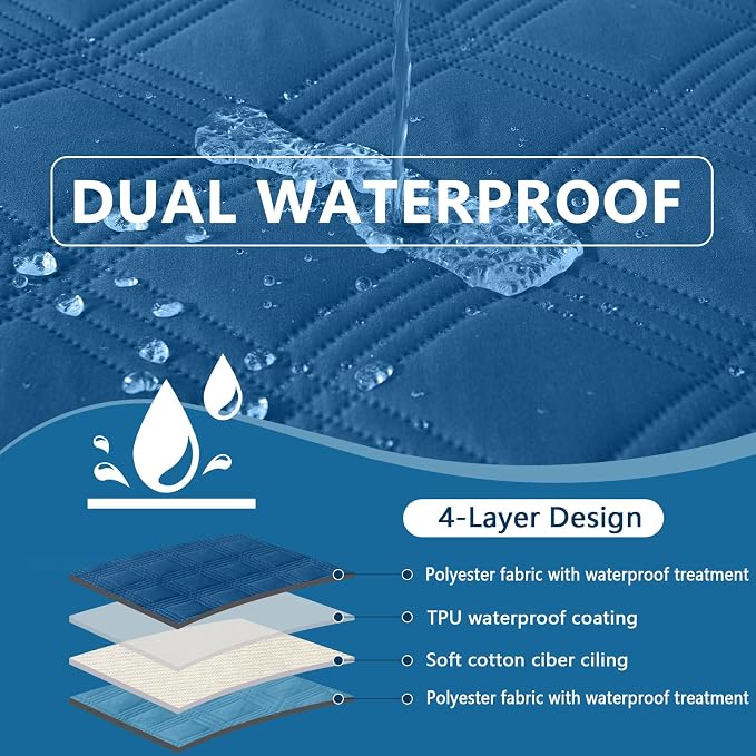 hyha Waterproof Dog Blanket, Reversible Pet Bed Blanket, Soft Sofa Couch Cover - Image 3