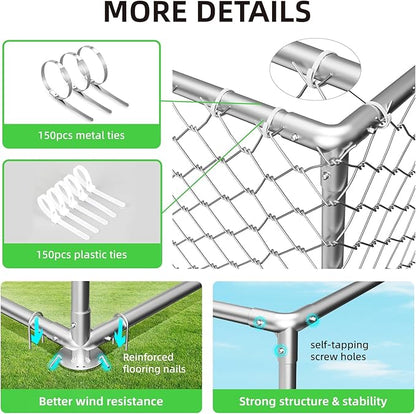 10'x10' Large Outdoor Dog Kennel, Heavy Duty Dog Enclosure - Image 5
