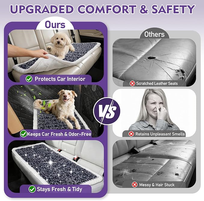 Car Back Seat Mat for Dog 53"x24" Dog Bed for Car Scratch Proof Non Slip Thick - Image 3