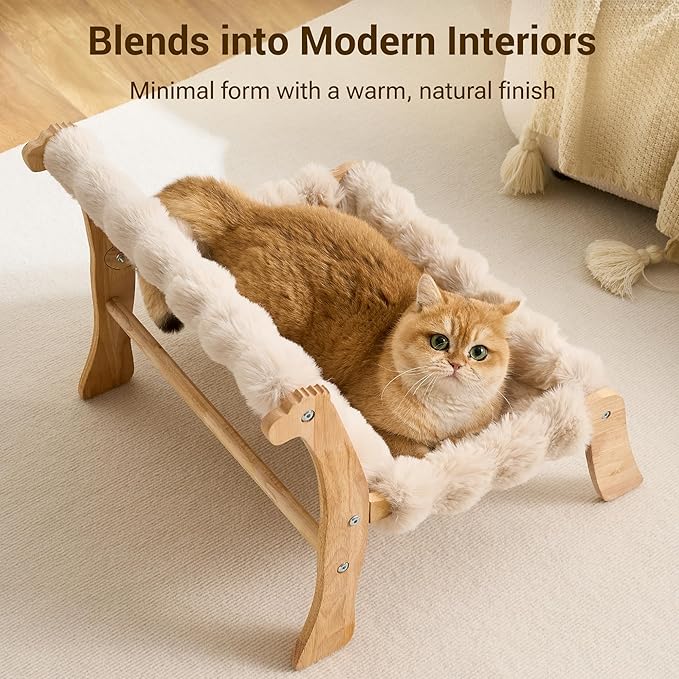 Solid Wood Cat Couch Bed for Indoor Cats, Modern Cat Sofa - Image 9