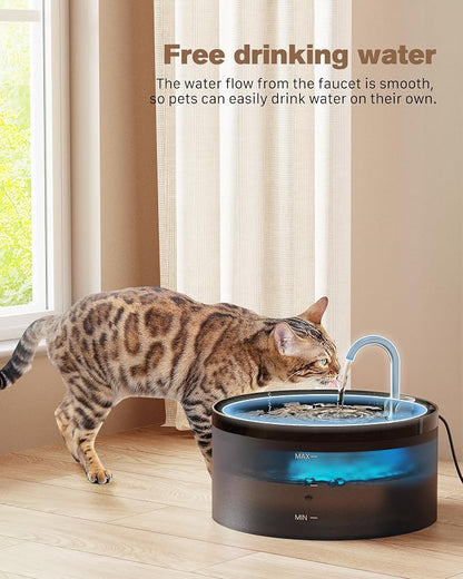 Cat Water Fountain: 108oz/3.2L Cat Fountain Super Silent Pet Drinking Dispenser - Image 7