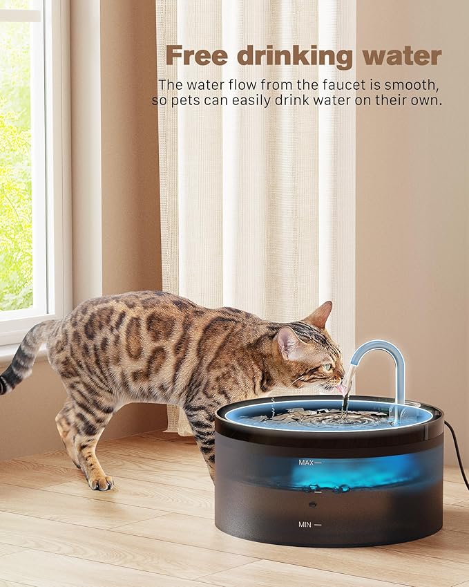 Cat Water Fountain: 108oz/3.2L Cat Fountain Super Silent Pet Water Fountain - Image 7