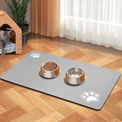 Pet Feeding Mat-Absorbent Dog Mat by BLUEAYE