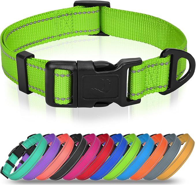 Joytale Large Dog Collar, Reflective and Adjustable Nylon Pet Collar by Joytale