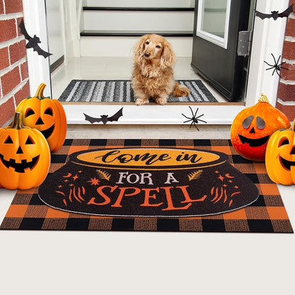 Tinideya 2 Pcs Halloween Door Mat Come in - Image 4