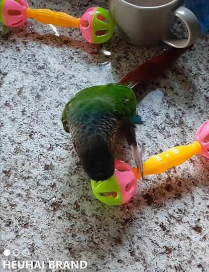 18-Pack Bird Toys Set for Parrots & Small Birds – Colorful Plastic & Rattan - Image 9