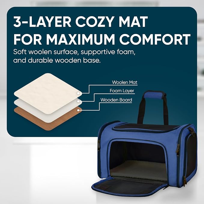 Pet Travel Carrier Bag – Airline Approved Soft-Sided Dog & Cat Carrier - Image 5