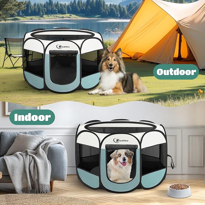 Large Dog Cat Playpen, Puppy Pet Playpen Indoor - Image 3