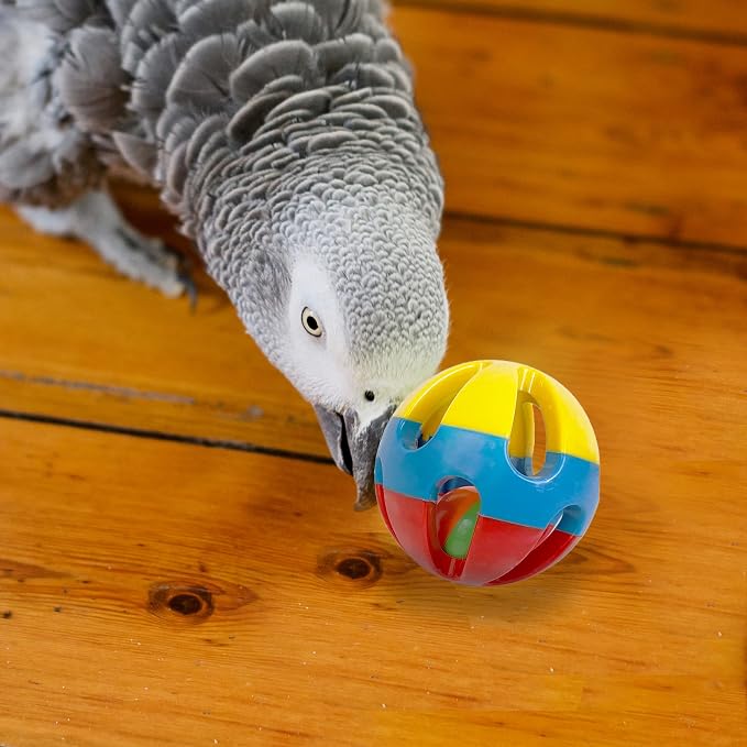 SIMENA Parrot Ball Toy with Bell, Cage Hanging Accessories - Image 5