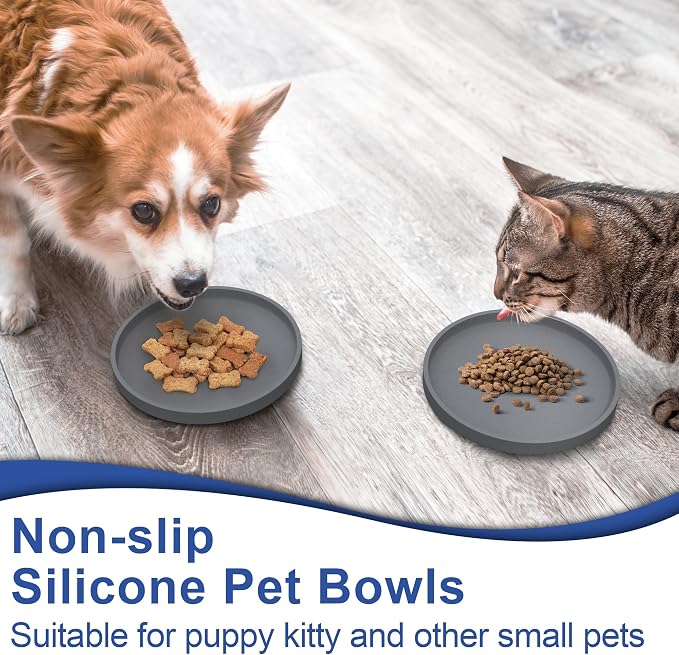 Arespark Pet Silicone Food Mat, Round Eating Tray - Image 2