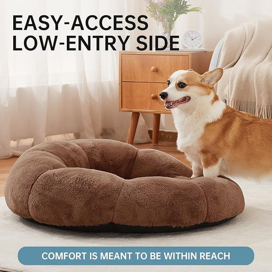 OhGeni 31 inches Calming Donut Orthopedic Dog & Cat Bed - Image 2