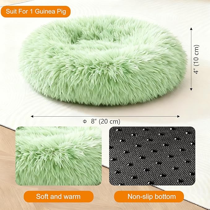 Guinea Pigs Bed Small Animal Bedding Donut-Shaped Burrowing Pet Bed Soft and - Image 2