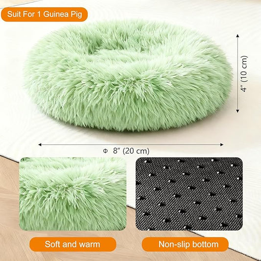 Guinea Pigs Bed Small Animal Bedding Donut-Shaped Burrowing Pet Bed Soft and - Image 2
