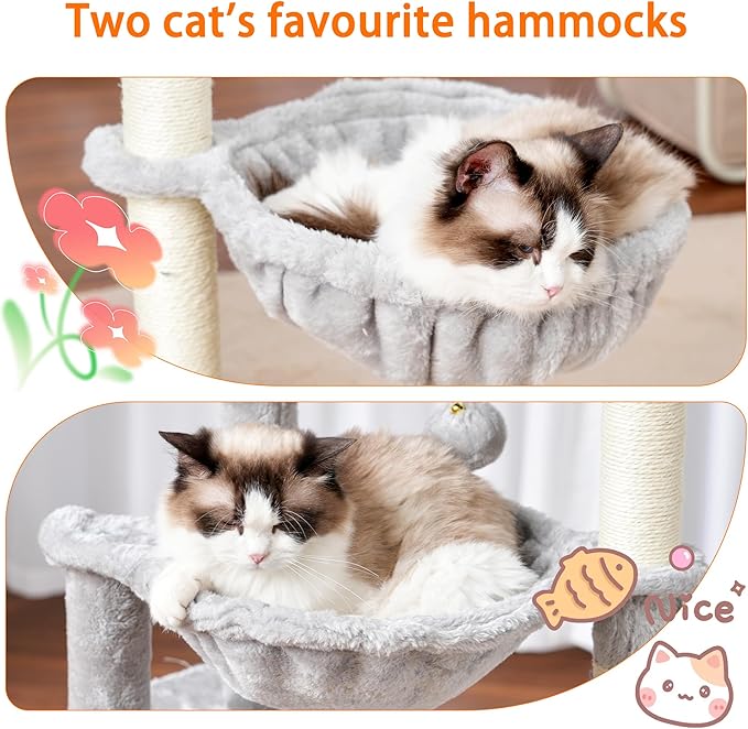 Heybly Cat Tree, 39.4 Inches Tower Condo - Image 5