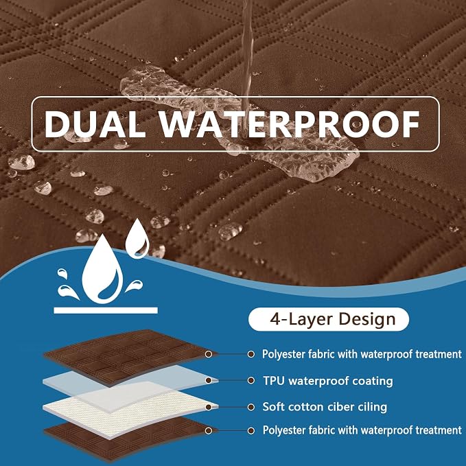 hyha Waterproof Dog Blanket, Reversible Pet Bed Blanket, Soft Sofa Couch Cover - Image 2