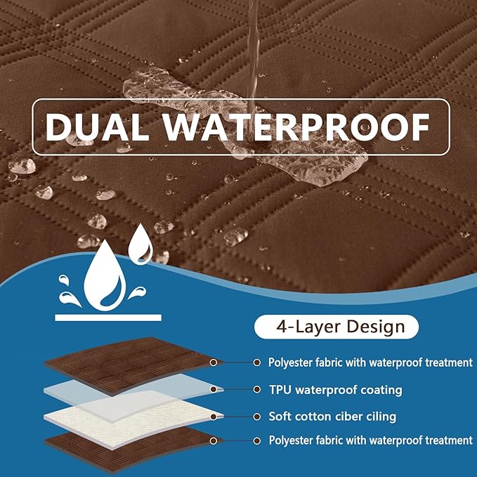 hyha Waterproof Dog Blanket, Reversible Pet Bed Blanket, Soft Sofa Couch Cover - Image 3