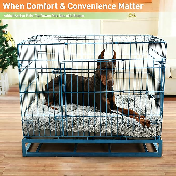 KISYYO Premium Washable Orthopedic Dog Bed – 41" Extra Large Crate Mat - Image 5