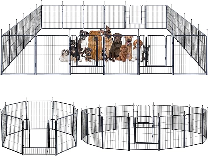 Dog Playpen, Portable Outdoor Dog Fence, Dog Playpen by XDPET