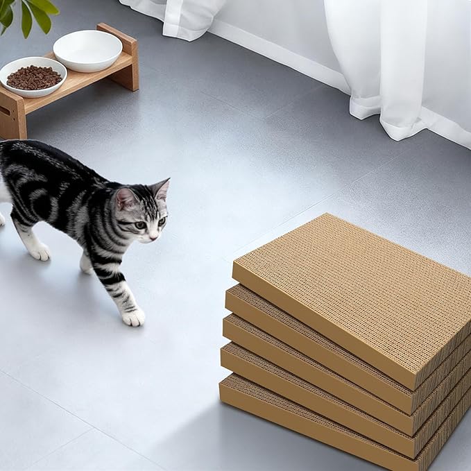 AGYM 5 Packs Cat Scratcher, 5 Packs Refill Cat Scratching Pad Cardboard - Image 7