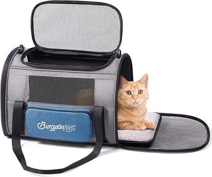 BurgeonNest Cat Carrier, Airline Approved Dog Carrier, Soft Sided Cat Pet - Image 8