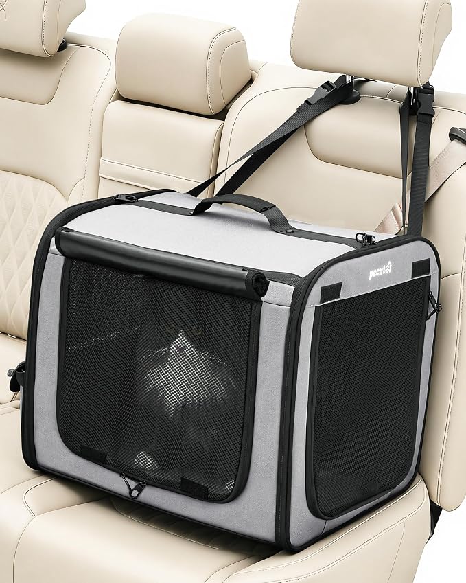 Pecute Dog Car Carrier Light Weight 19.7×16.9×14.8in, Dog Carrier Easy to - Image 9