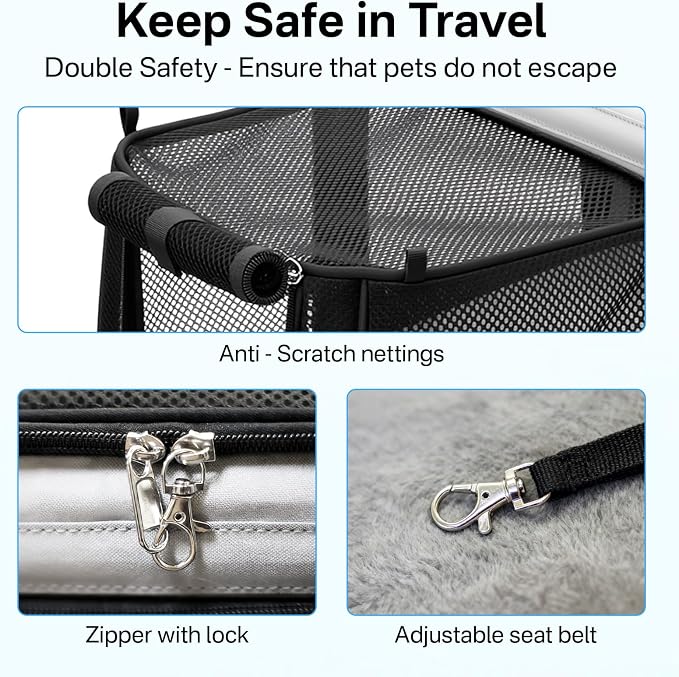 Expandable Cat Carrier, Airline Approved Soft Sided Pet Carrier - Image 7
