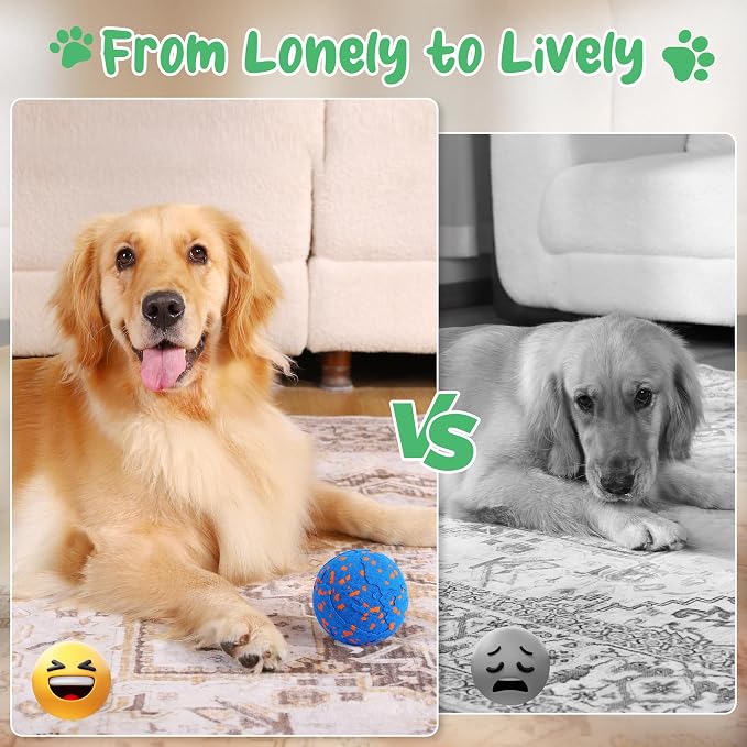 Smart Interactive Dog Toys, Vibrating Dog Ball, Electric Dog Chew Toys - Image 2