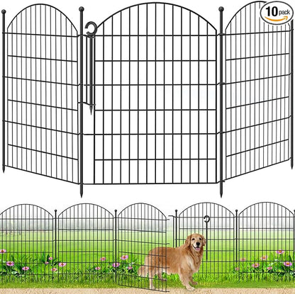 Decorative Garden Fence 40in x 30in, 10 Pack No Dig Fence Animal Barrier by Thrivinest