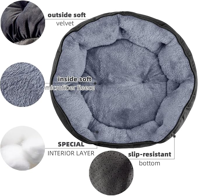 Asvin Medium Dog Bed for Medium Dogs, Large Cat Beds for Indoor Cats, Pet Bed - Image 4